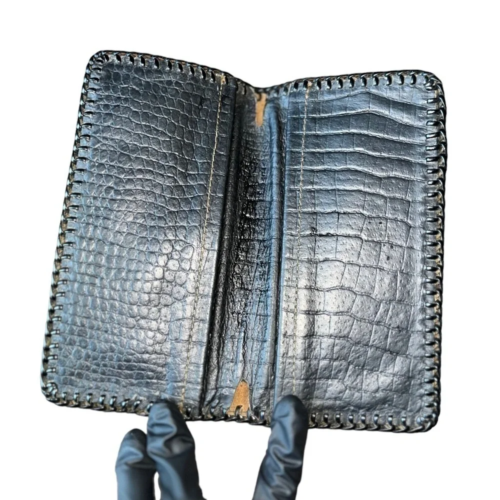 TOOLED LEATHER WALLET HORSES